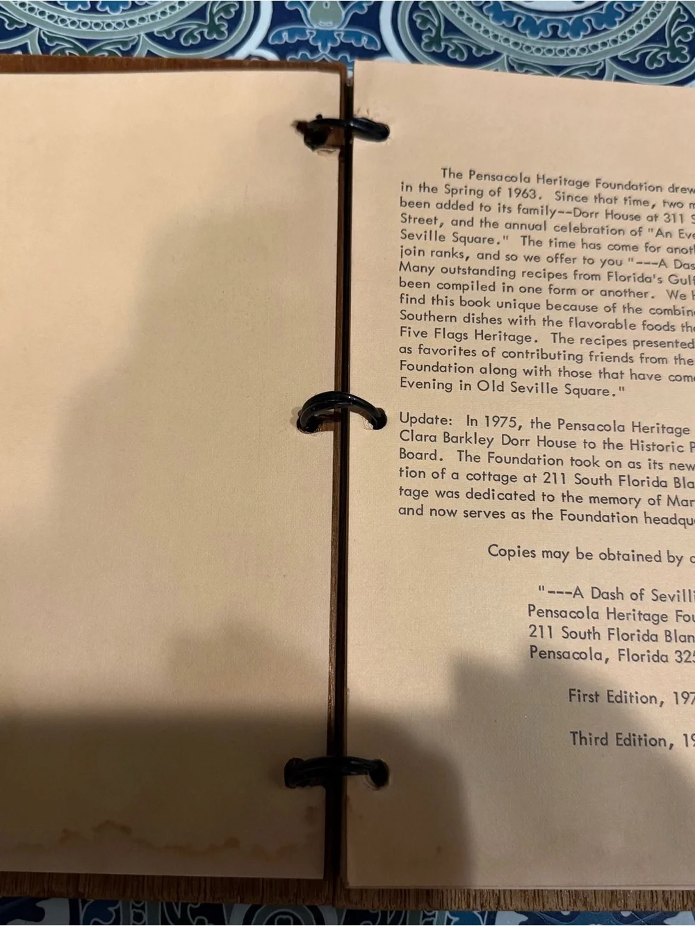 A Dash of Sevillity Wood Cover Cookbook